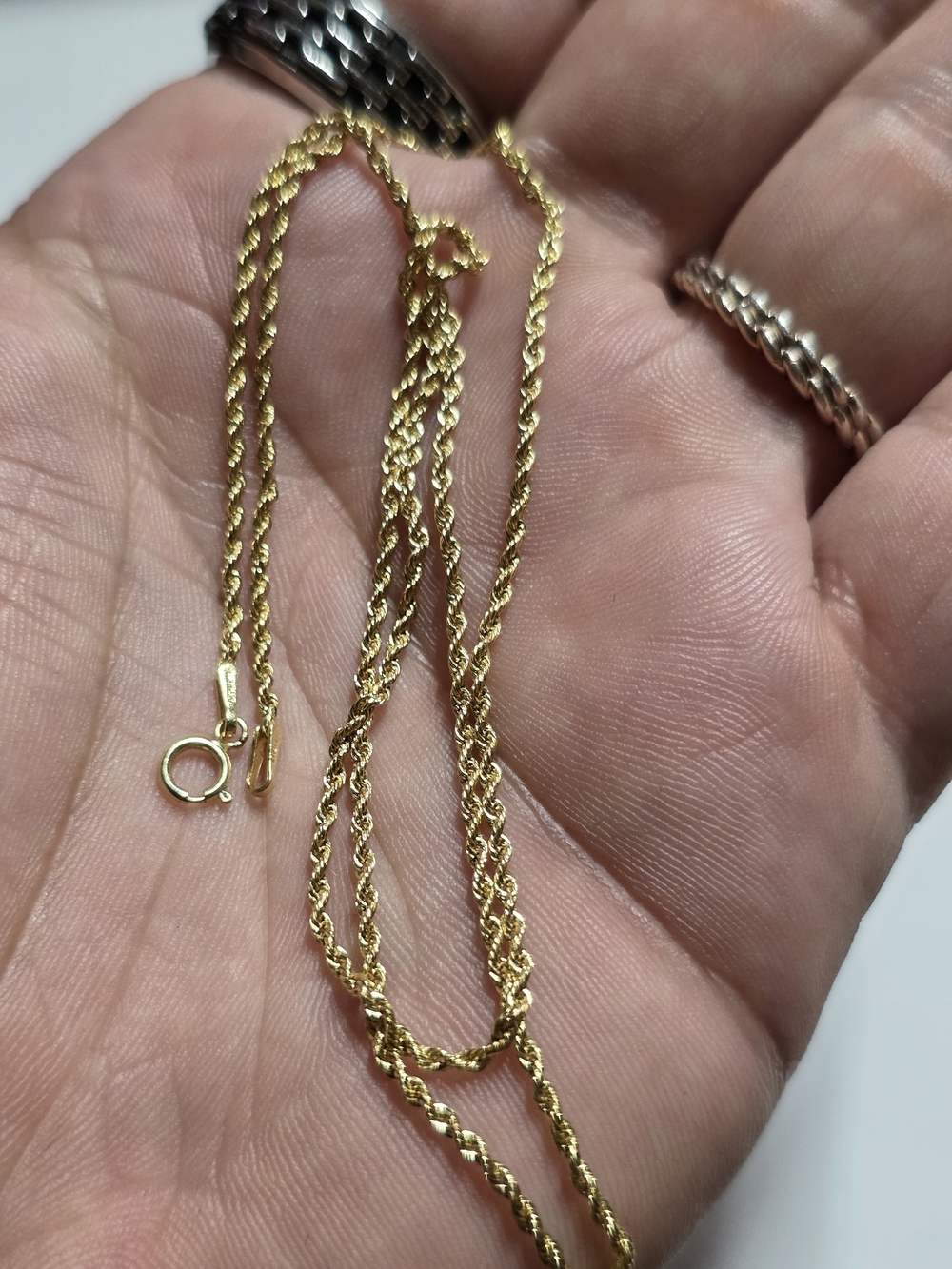 14k Gold Rope Chain Necklace - Women Jewelry